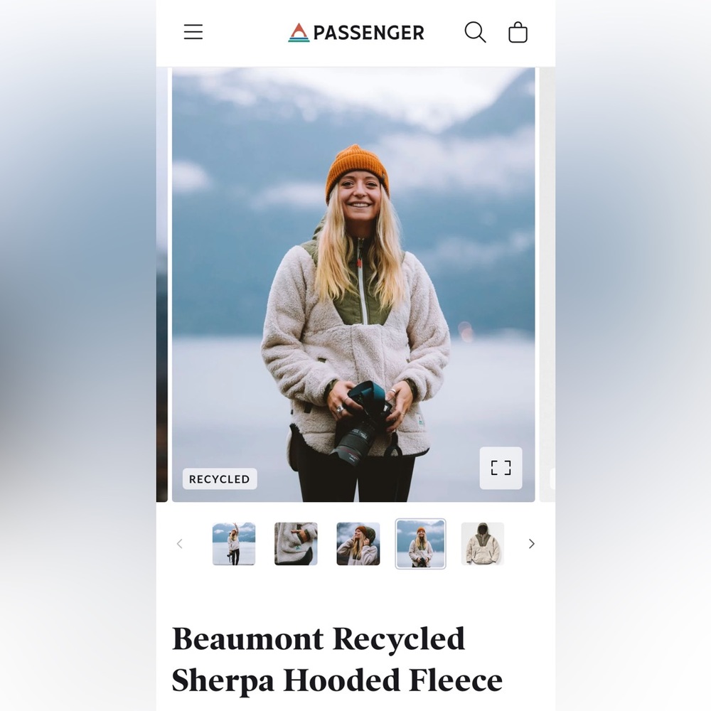 Passenger Beaumont Recycled Sherpa Hooded Fleece